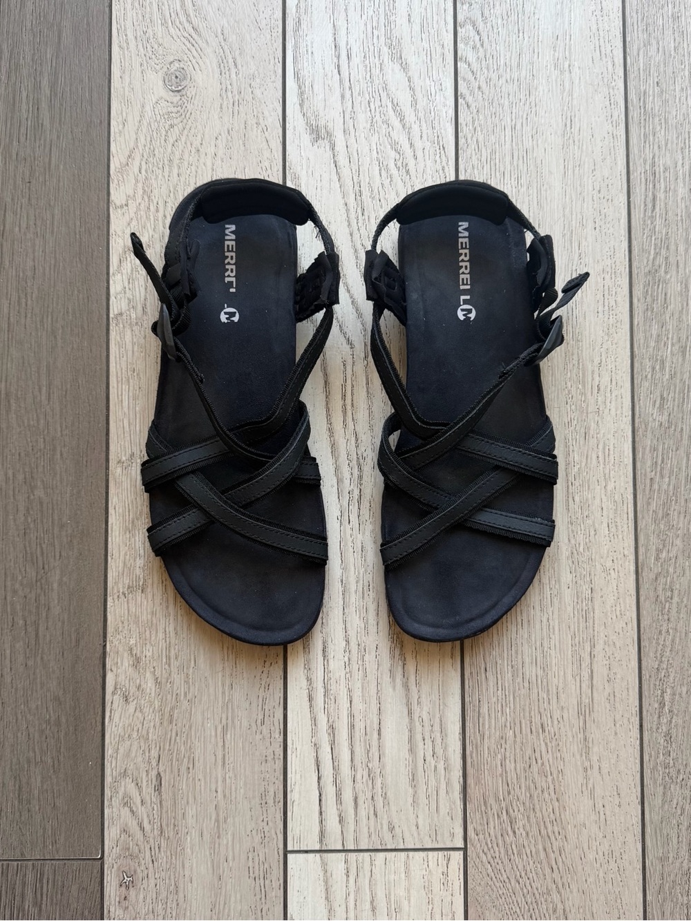 Merrell Women's Black Strappy Comfort Sandals size 8